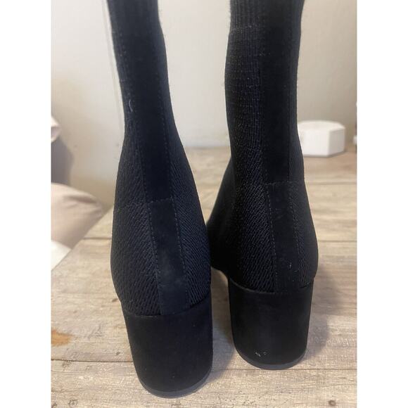 Eileen Fisher Paron Crepe Stretch Knit Wedge Booties Women's 5 New! $225 - Picture 4 of 5